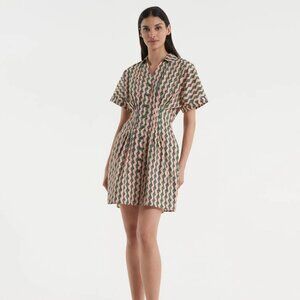 SALONI Riya Dress in Ocean Stripe